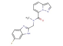 N-[(6-fluoro-1H-benzimidazol-2-yl)methyl]-N-methylpyrazolo[1,5-a]pyridine-7-carboxamide
