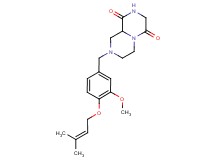 8-{3-methoxy-4-[(3-methylbut-2-en-1-yl)oxy]benzyl}tetrahydro-2H-pyrazino[1,2-a]pyrazine-1,4(3H,6H)-dione