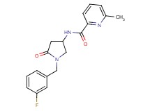 N-[1-(3-fluorobenzyl)-5-oxo-3-pyrrolidinyl]-6-methyl-2-pyridinecarboxamide