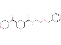 (3R*,5S*)-N-[2-(benzyloxy)ethyl]-5-(morpholin-4-ylcarbonyl)piperidine-3-carboxamide