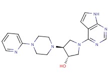 (3S*,4S*)-4-[4-(2-pyridinyl)-1-piperazinyl]-1-(7H-pyrrolo[2,3-d]pyrimidin-4-yl)-3-pyrrolidinol