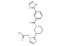2-(2-{1-[3-(1H-imidazol-2-yl)benzoyl]piperidin-3-yl}-1H-imidazol-1-yl)acetamide