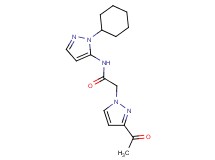 2-(3-acetyl-1H-pyrazol-1-yl)-N-(1-cyclohexyl-1H-pyrazol-5-yl)acetamide