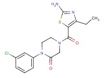 4-[(2-amino-4-ethyl-1,3-thiazol-5-yl)carbonyl]-1-(3-chlorophenyl)-2-piperazinone