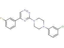 3-[4-(3-chlorophenyl)-1-piperazinyl]-5-(3-fluorophenyl)-1,2,4-triazine