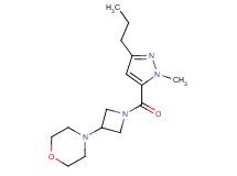 4-{1-[(1-methyl-3-propyl-1H-pyrazol-5-yl)carbonyl]-3-azetidinyl}morpholine