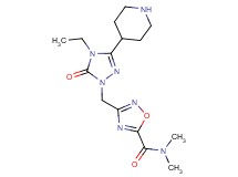 3-{[4-ethyl-5-oxo-3-(4-piperidinyl)-4,5-dihydro-1H-1,2,4-triazol-1-yl]methyl}-N,N-dimethyl-1,2,4-oxadiazole-5-carboxamide hydrochloride