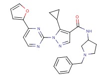 N-(1-benzyl-3-pyrrolidinyl)-5-cyclopropyl-1-[4-(2-furyl)-2-pyrimidinyl]-1H-pyrazole-4-carboxamide