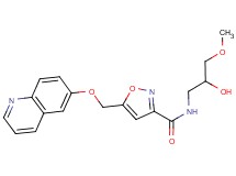 N-(2-hydroxy-3-methoxypropyl)-5-[(quinolin-6-yloxy)methyl]isoxazole-3-carboxamide