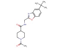1-acetyl-N-[(5-tert-butyl-1,3-benzoxazol-2-yl)methyl]piperidine-4-carboxamide