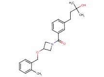 2-methyl-4-[3-({3-[(2-methylbenzyl)oxy]-1-azetidinyl}carbonyl)phenyl]-2-butanol
