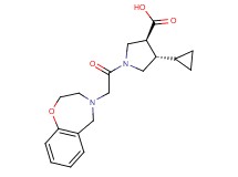 (3S*,4S*)-4-cyclopropyl-1-(2,3-dihydro-1,4-benzoxazepin-4(5H)-ylacetyl)pyrrolidine-3-carboxylic acid