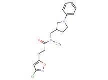 3-(3-chloro-5-isoxazolyl)-N-methyl-N-[(1-phenyl-3-pyrrolidinyl)methyl]propanamide