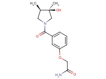 2-(3-{[(3R*,4R*)-3-hydroxy-3,4-dimethyl-1-pyrrolidinyl]carbonyl}phenoxy)acetamide
