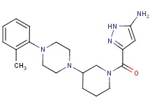 3-({3-[4-(2-methylphenyl)-1-piperazinyl]-1-piperidinyl}carbonyl)-1H-pyrazol-5-amine