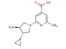 2-[(3R*,4S*)-3-amino-4-cyclopropylpyrrolidin-1-yl]-6-methylisonicotinic acid