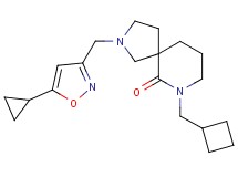 7-(cyclobutylmethyl)-2-[(5-cyclopropyl-3-isoxazolyl)methyl]-2,7-diazaspiro[4.5]decan-6-one