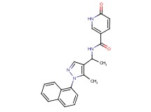 N-{1-[5-methyl-1-(1-naphthyl)-1H-pyrazol-4-yl]ethyl}-6-oxo-1,6-dihydropyridine-3-carboxamide