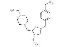 {(3R*,4S*)-1-(4-ethylbenzyl)-4-[(4-ethylpiperazin-1-yl)methyl]pyrrolidin-3-yl}methanol