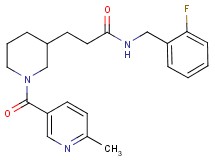 N-(2-fluorobenzyl)-3-{1-[(6-methyl-3-pyridinyl)carbonyl]-3-piperidinyl}propanamide