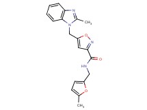 5-[(2-methyl-1H-benzimidazol-1-yl)methyl]-N-[(5-methyl-2-furyl)methyl]-3-isoxazolecarboxamide