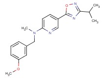 5-(3-isopropyl-1,2,4-oxadiazol-5-yl)-N-(3-methoxybenzyl)-N-methyl-2-pyridinamine