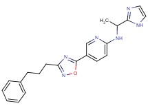 N-[1-(1H-imidazol-2-yl)ethyl]-5-[3-(3-phenylpropyl)-1,2,4-oxadiazol-5-yl]pyridin-2-amine