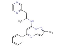 2-methyl-N-(1-methyl-2-pyrazin-2-ylethyl)-5-phenylpyrazolo[1,5-a]pyrimidin-7-amine