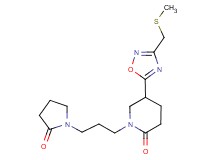 5-{3-[(methylthio)methyl]-1,2,4-oxadiazol-5-yl}-1-[3-(2-oxo-1-pyrrolidinyl)propyl]-2-piperidinone