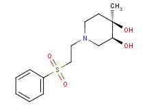 (3S*,4R*)-4-methyl-1-[2-(phenylsulfonyl)ethyl]piperidine-3,4-diol