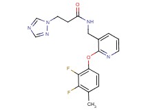 N-{[2-(2,3-difluoro-4-methylphenoxy)-3-pyridinyl]methyl}-3-(1H-1,2,4-triazol-1-yl)propanamide