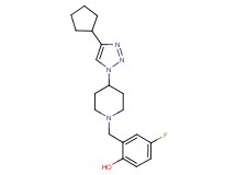 2-{[4-(4-cyclopentyl-1H-1,2,3-triazol-1-yl)-1-piperidinyl]methyl}-4-fluorophenol trifluoroacetate (salt)