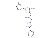 1-[2-(3-fluorophenyl)-5-methyl-1,3-oxazol-4-yl]-N-methyl-N-{[3-(4-pyridinyl)-1,2,4-oxadiazol-5-yl]methyl}methanamine