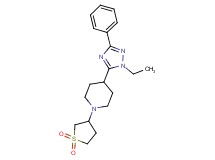 1-(1,1-dioxidotetrahydro-3-thienyl)-4-(1-ethyl-3-phenyl-1H-1,2,4-triazol-5-yl)piperidine