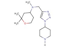 (2,2-dimethyltetrahydro-2H-pyran-4-yl)methyl[(1-piperidin-4-yl-1H-1,2,3-triazol-4-yl)methyl]amine