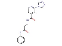 N-(3-anilino-3-oxopropyl)-2-(4H-1,2,4-triazol-4-yl)isonicotinamide