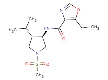 5-ethyl-N-[(3R*,4S*)-4-isopropyl-1-(methylsulfonyl)-3-pyrrolidinyl]-1,3-oxazole-4-carboxamide
