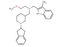 N-{[1-(2,3-dihydro-1H-inden-2-yl)-3-piperidinyl]methyl}-2-methoxy-N-[(3-methyl-1H-indol-2-yl)methyl]ethanamine