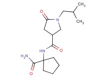 N-[1-(aminocarbonyl)cyclopentyl]-1-isobutyl-5-oxopyrrolidine-3-carboxamide