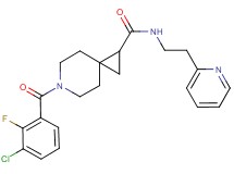 6-(3-chloro-2-fluorobenzoyl)-N-[2-(2-pyridinyl)ethyl]-6-azaspiro[2.5]octane-1-carboxamide