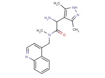 2-amino-2-(3,5-dimethyl-1H-pyrazol-4-yl)-N-methyl-N-(quinolin-4-ylmethyl)acetamide