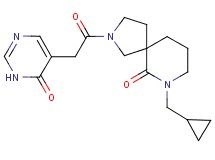 7-(cyclopropylmethyl)-2-[(6-oxo-1,6-dihydro-5-pyrimidinyl)acetyl]-2,7-diazaspiro[4.5]decan-6-one