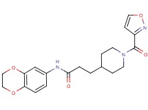 N-(2,3-dihydro-1,4-benzodioxin-6-yl)-3-[1-(isoxazol-3-ylcarbonyl)piperidin-4-yl]propanamide