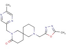 8-[(5-methyl-1,3,4-oxadiazol-2-yl)methyl]-2-[(5-methyl-2-pyrazinyl)methyl]-2,8-diazaspiro[5.5]undecan-3-one