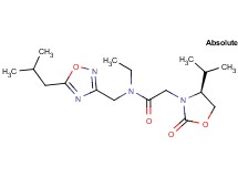 N-ethyl-N-[(5-isobutyl-1,2,4-oxadiazol-3-yl)methyl]-2-[(4S)-4-isopropyl-2-oxo-1,3-oxazolidin-3-yl]acetamide