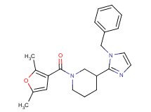 3-(1-benzyl-1H-imidazol-2-yl)-1-(2,5-dimethyl-3-furoyl)piperidine