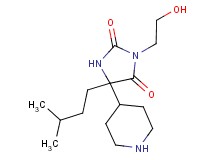 3-(2-hydroxyethyl)-5-(3-methylbutyl)-5-piperidin-4-ylimidazolidine-2,4-dione