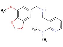3-({[(7-methoxy-1,3-benzodioxol-5-yl)methyl]amino}methyl)-N,N-dimethyl-2-pyridinamine