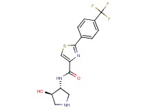 N-[(3R*,4R*)-4-hydroxy-3-pyrrolidinyl]-2-[4-(trifluoromethyl)phenyl]-1,3-thiazole-4-carboxamide