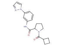 1-(cyclobutylcarbonyl)-N-[3-(1H-pyrazol-1-yl)phenyl]prolinamide